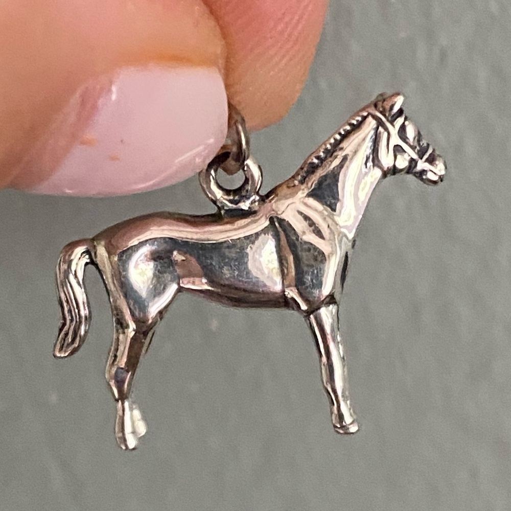 STERLING silver horse charm